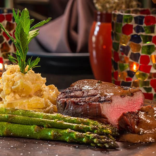 Fire-crafted filet plated at Republic of the Rio Grande