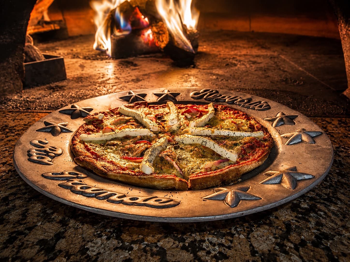 Republic pizza fresh from the brick oven